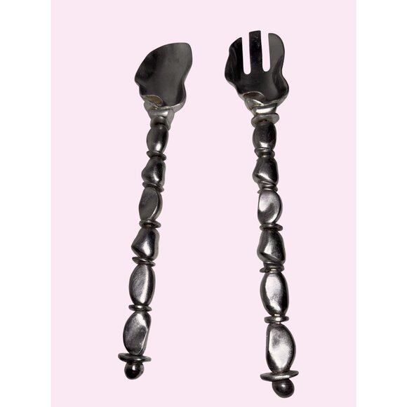 Seafood Salad Serving Utensil Sculpted Handles oyster clam - Picture 2 of 4